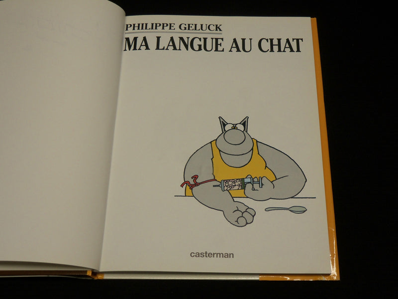 1995 MA LANGUE AU CHAT HARDCOVER BOOK BY PHILIPPE GELUCK - FRENCH - R 730I