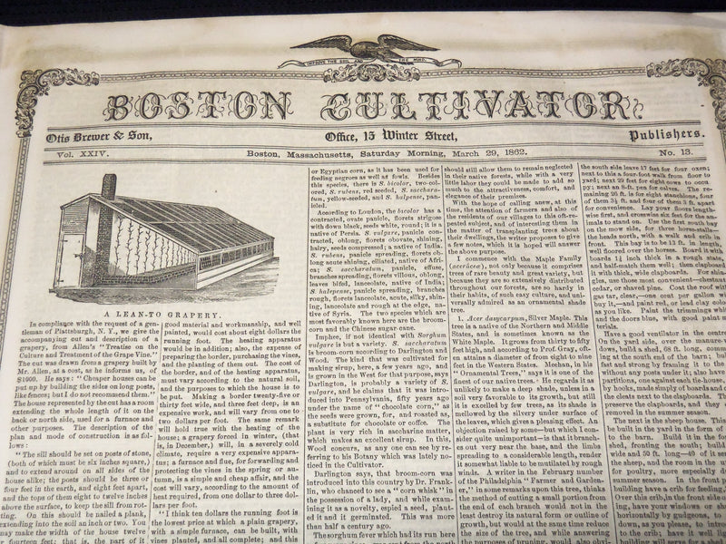 1862 MARCH 29 USS. MONITOR ILLUSTRATION - BOSTON CULTIVATOR NEWSPAPER - NP 4502A