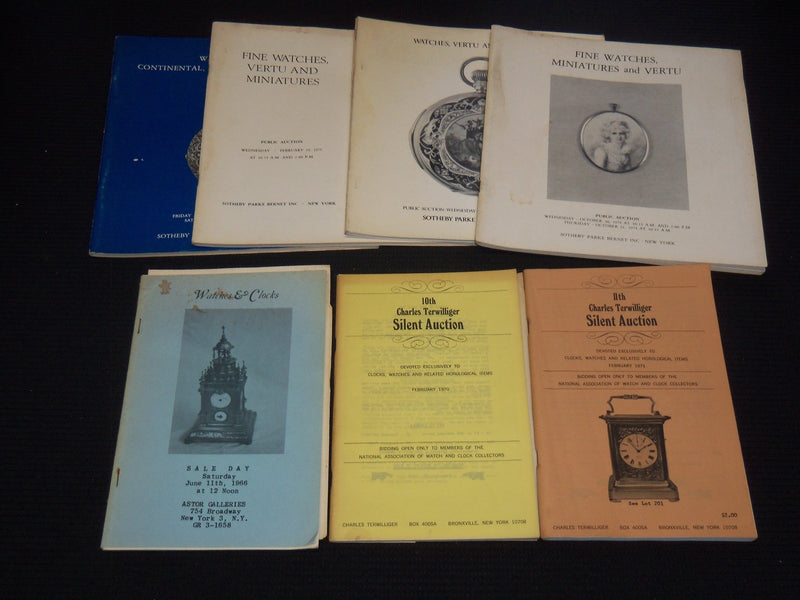 1966-1975 FINE WATCHES AND VERTU AUCTION CATALOGS LOT OF 7 - O 2820B