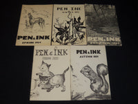 1953-1955 PEN & INK HAVERFORD HIGH SCHOOL MAGAZINES LOT OF 5 - O 1798E