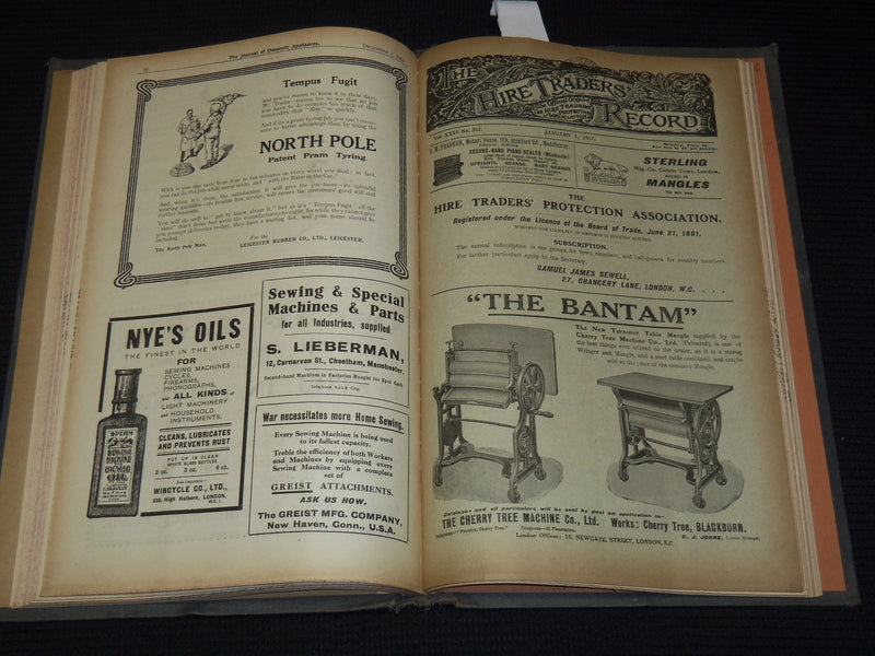 1917 JANUARY-DECEMBER PRAM GAZETTE & HIRE TRADERS RECORD BOUND VOLUME - KD 7462B