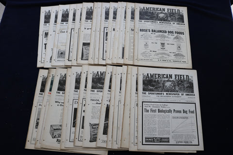 1932 THE AMERICAN FIELD SPORTSMAN'S NEWSPAPER OF AMERICA - LOT OF 28 - NP 8861