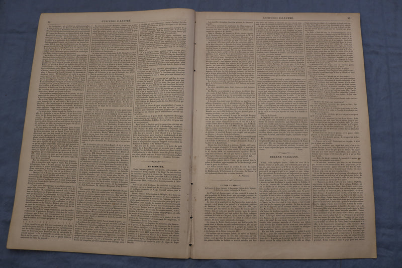 1861 FEB 14 L'UNIVERS ILLUSTRE JOURNAL - LE ROI ET LA REINE - FRENCH - NP 8559