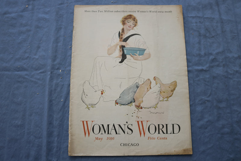 1916 MAY WOMAN'S WORLD MAGAZINE - ILLUSTRATIONS/STORIES/ADS - SP 4783M