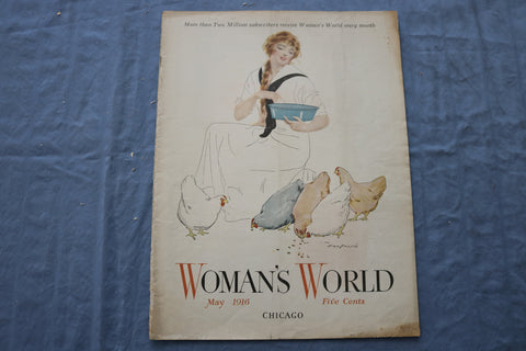 1916 MAY WOMAN'S WORLD MAGAZINE - ILLUSTRATIONS/STORIES/ADS - SP 4783M