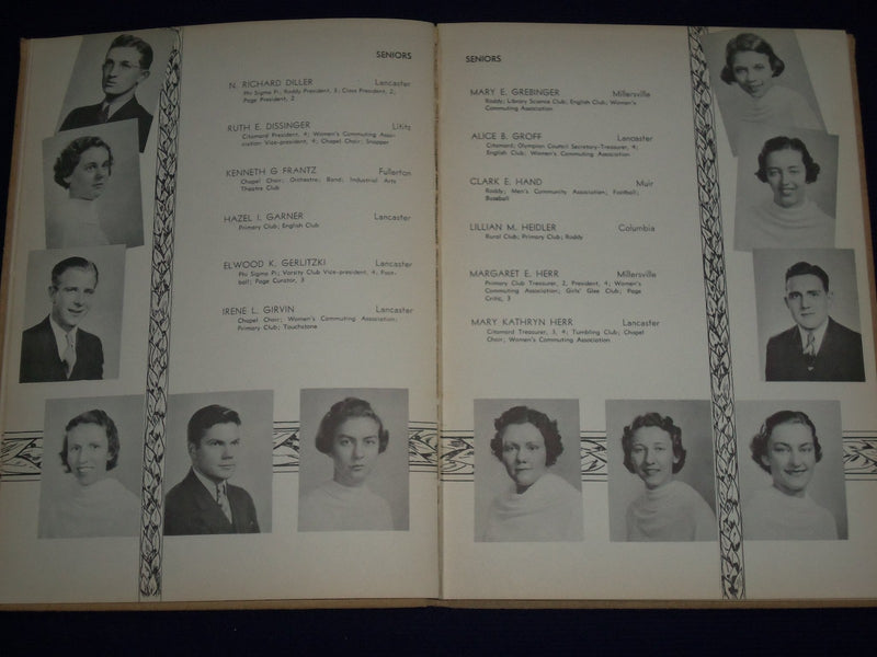 1937 TOUCHSTONE STATE TEACHERS COLLEGE YEARBOOK - MILLERSVILLE PA - YB 415