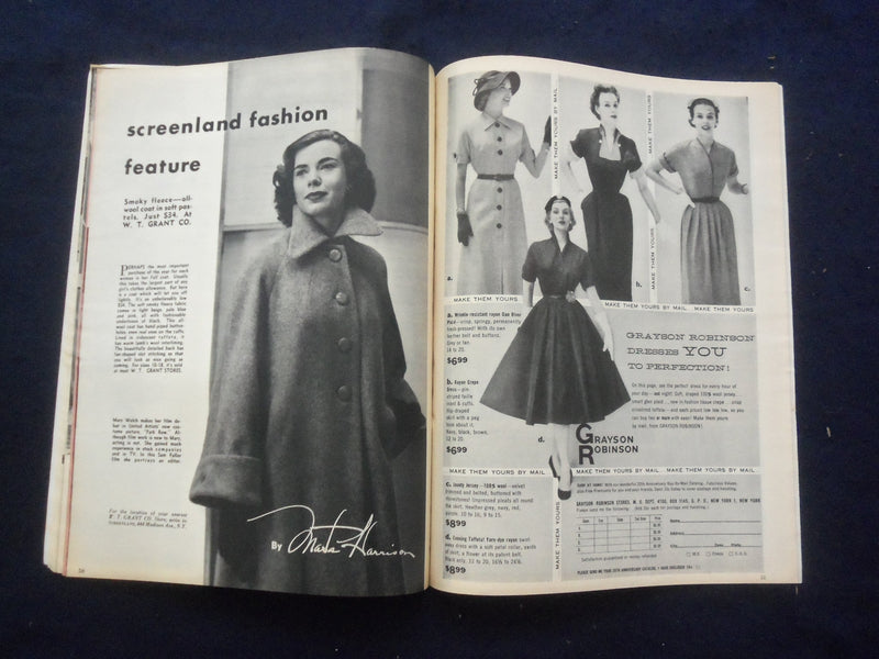 1952 OCTOBER SCREELAND PLUS TV-LAND MAGAZINE - AVA GARDNER COVER - SP 4780X