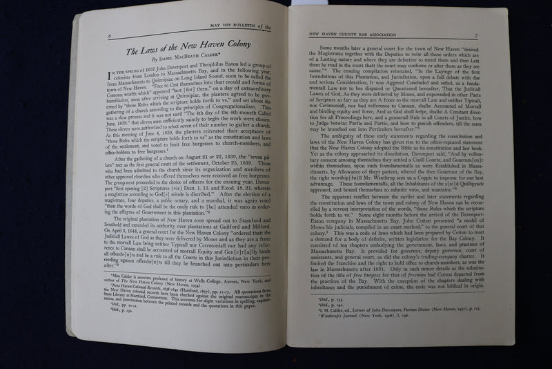 1938 MAY NEW HAVEN COUNTY BAR ASSOCIATION BULLETIN SOFTCOVER BOOK - K 964