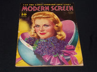 1939 MAY MODERN SCREEN MAGAZINE - GINGER ROGERS FRONT COVER - E 15665