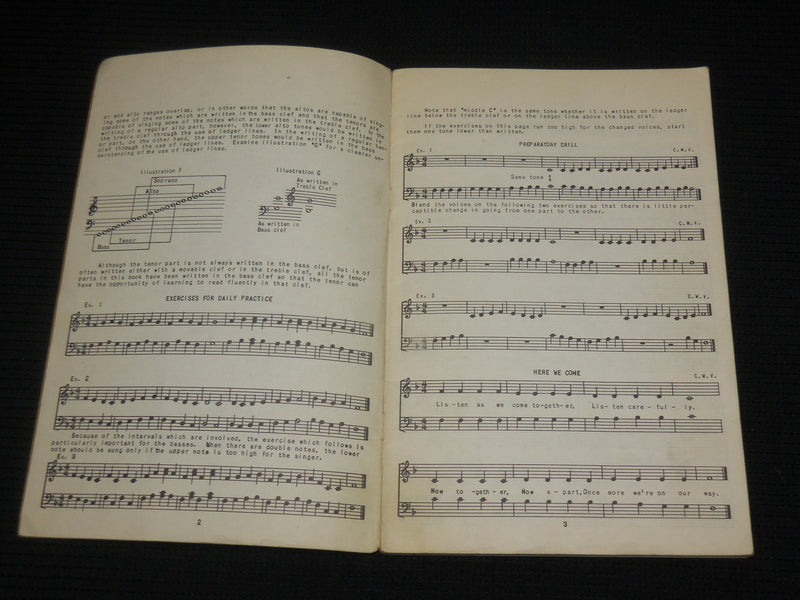 1940 FOUR PART SIGHT READING FUN SOFTCOVER BOOK BY CARL W. VANDRE - J 6987