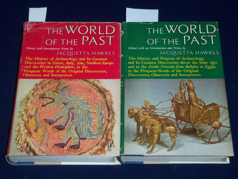 1963 THE WORLD OF THE PAST BY JACQUETTA HAWKES LOT OF 2 VOLUMES - KD 3572