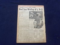 1958 JUNE 14 BOSTON RECORD AMERICAN NEWSPAPER-GOLDFINE RUG GIFT TO ADAMS-NP 6271