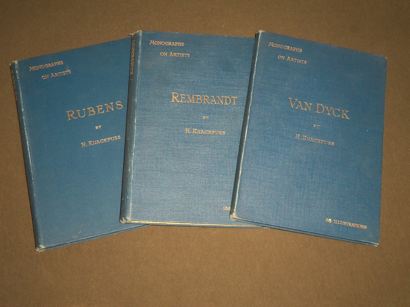 1899-1904 MONOGRAPHS ON ARTISTS BY H. KNACKFUSS BOOK LOT OF 3 - KD 4296