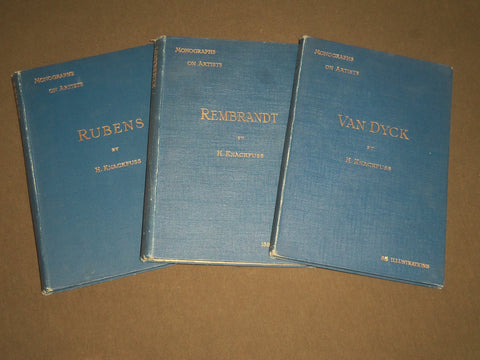 1899-1904 MONOGRAPHS ON ARTISTS BY H. KNACKFUSS BOOK LOT OF 3 - KD 4296