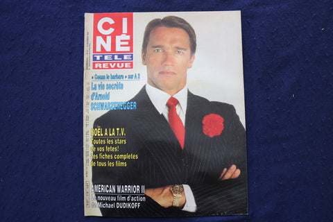 1986 DECEMBER 18 CINE TELE REVUE MAGAZINE - ARNOLD SHWARZENEGGER COVER - E 23550