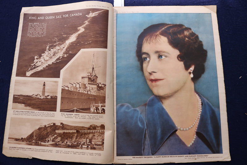 1939 MAY 6 STAR WEEKLY MAGAZINE - KING OF ENGLAND COVER - E 23022