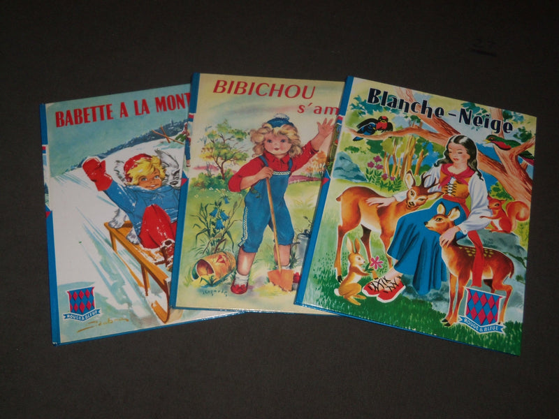 1960-1961 ROUGE & BLEUE FRENCH BOOK LOT OF 3 - BIBICHOU S' AMUSE - KD 4771