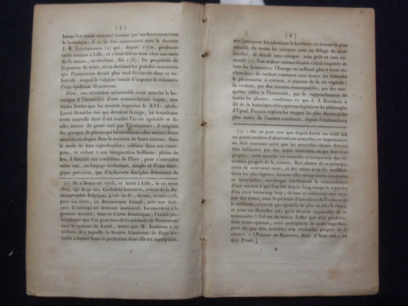 1821 ELOGE HISTORIQUE DE A.M.F.J. PALISOT DE BEAUVOIS SOFTCOVER BOOKLET - K 239
