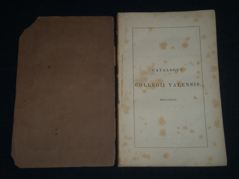 1844 CATALOGUS SENATUS ACADEMICI COLLEGII YALENSIS NOVI-PORTUS BOOK - J 4498