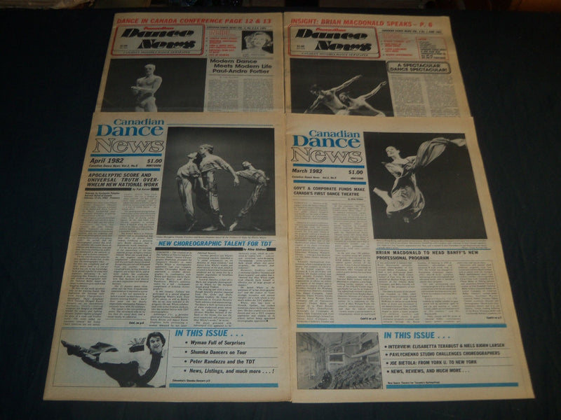 1980-1983 CANADIAN DANCE NEWS NEWSPAPER LOT OF 25 - BALLET - PHOTOS - NP 4254