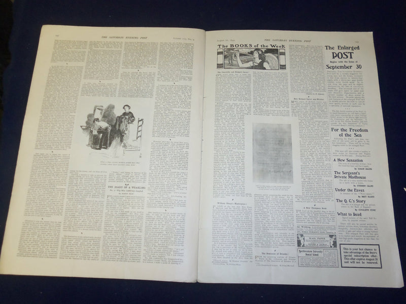 1899 AUGUST 26 THE SATURDAY EVENING POST MAGAZINE - JAMES A. GARFIELD - B 6715
