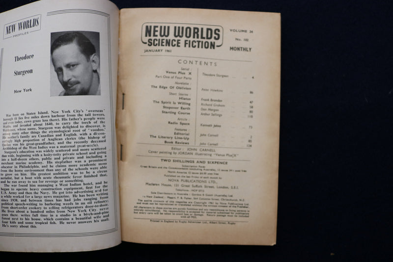 1961 JANUARY NEW WORLDS SOFTCOVER DIGEST MAGAZINE - VOLUME 34, NUMBER 101- K 440