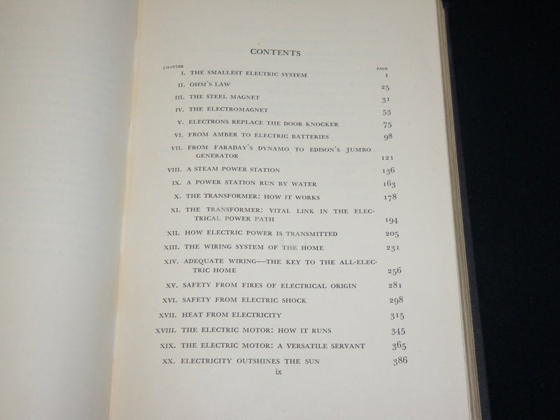 1943 ELECTRICITY FOR EVERYONE HARDCOVER BOOK BY LUNY & WYMAN - KD 6372