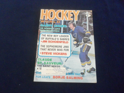 1974 DECEMBER HOCKEY WORLD MAGAZINE - GARRY UNGER COVER - F 254J