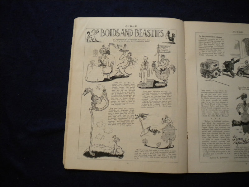 1928 MARCH 3 JUDGE MAGAZINE - DR. SEUSS ILLUSTRATIONS - MUSH ON! - B 436Q