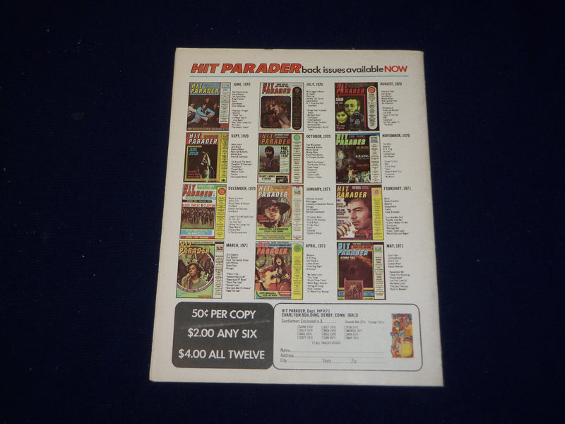 1971 SEPTEMBER HIT PARADER MAGAZINE - JAMES TAYLOR COVER - SP 9587