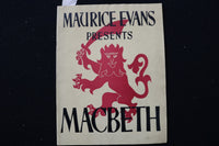 1940'S MAURICE EVANS PRESENTS MACBETH PROGRAM - SIGNED - K 2950
