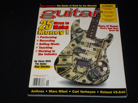 1998 SEPTEMBER GUITAR MAGAZINE - MAKE MONEY WITH MUSIC FRONT COVER - E 7155