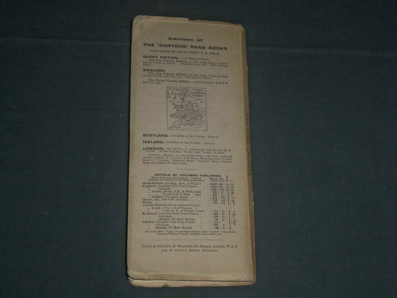 1920'S SAFETY OR GRADED ROAD MAP OF ENGLAND BOOK - LARGE SCALE EDITION - J 3938