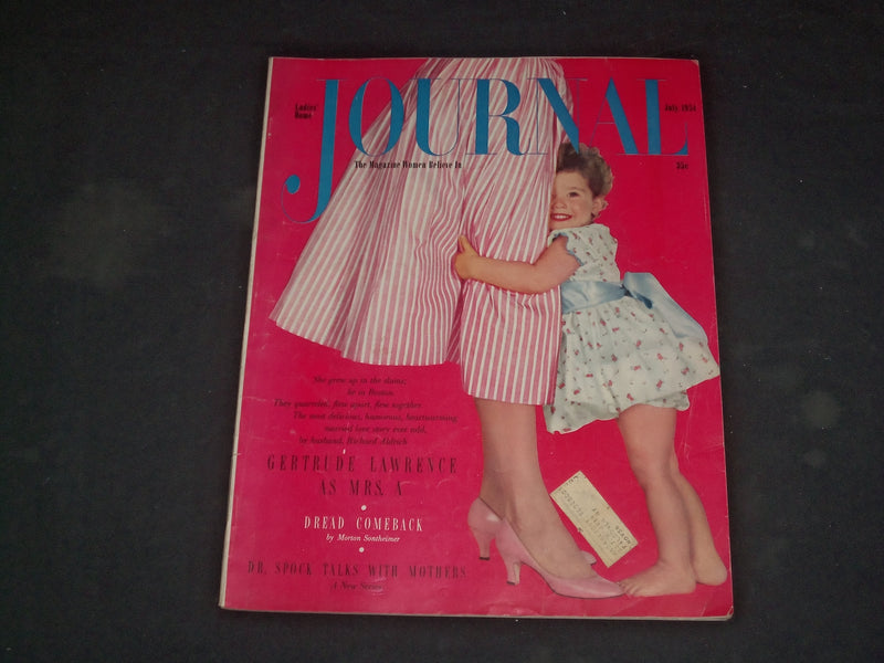 1954 JULY LADIES' HOME JOURNAL MAGAZINE - DR. SPOCK TALKS WITH MOTHERS - B 4103