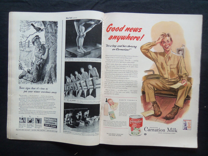 1943 APRIL 5 LIFE MAGAZINE - MONTGOMERY BERETS IN FASHION - L 333