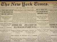1923 JULY 3 NEW YORK TIMES NEWSPAPER - BOUT AT SHELBY OFF - NT 7736