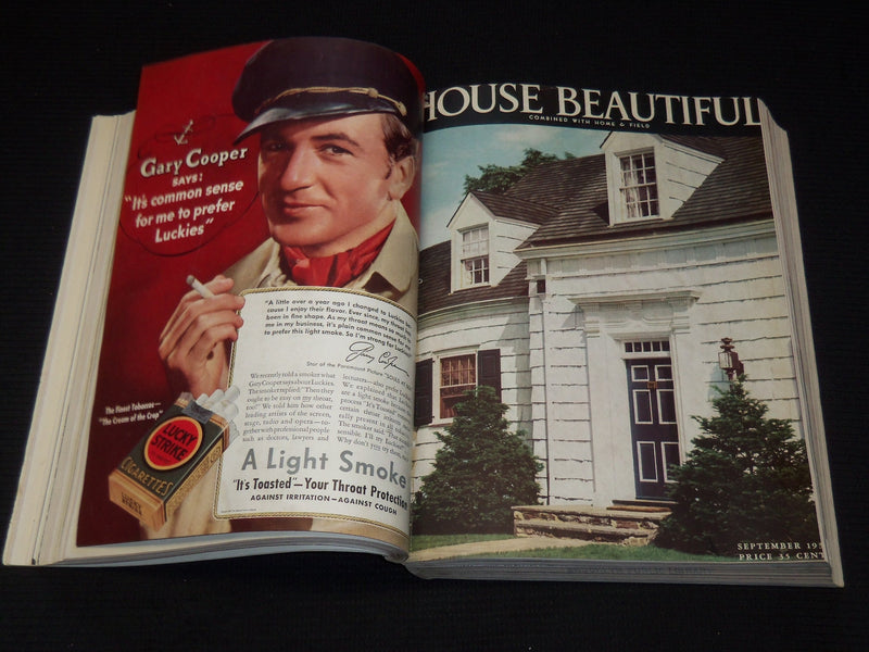 1937 JULY-DECEMBER HOUSE BEAUTIFUL MAGAZINE BOUND VOLUME - NICE COVERS- KD 4727F
