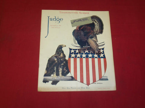 1919 NOVEMBER 22 JUDGE MAGAZINE - OFF HIS PERCH FOR ONE DAY - B 6091