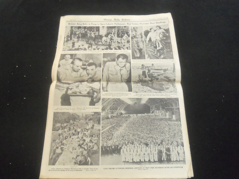 1945 AUG 16 CHICAGO DAILY TRIBUNE NEWSPAPER - TELL PLANS TO DEMOBILIZE!- NP 5790