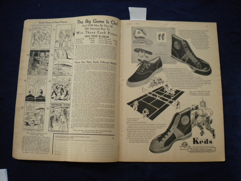 1938 JUNE THE OPEN ROAD FOR BOYS MAGAZINE - SHIPS, SHOES AND CABBAGES - SP 3625H