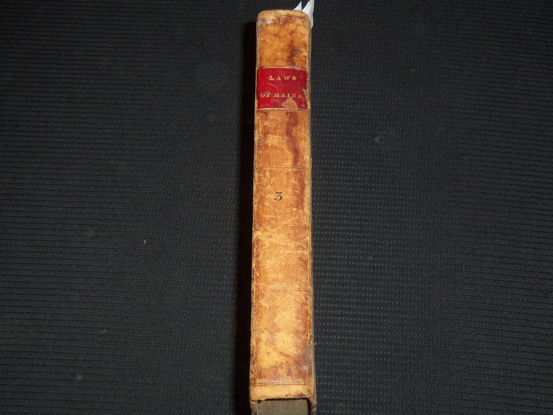 1831 LAWS OF THE STATE OF MAINE VOLUME NO. 3 - PORTLAND - KD 6263F