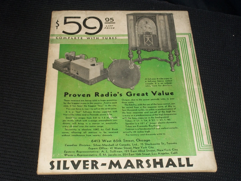 1932 JANUARY RADIO CALL BOOK & TECHNICAL REVIEW MAGAZINE NICE COVER - E 6302