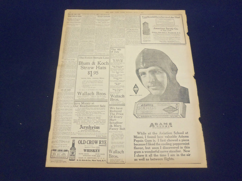 1917 JULY 2 NEW YORK TIMES - BOSTON PEACE PARADE MOBBED - NT 9292