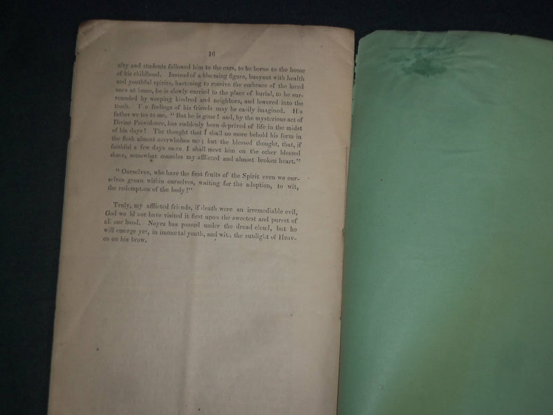 1855 & 1857 WESLEYAN UNIVERSITY SENIOR CLASS SERMONS - LOT OF 3 - J 4523
