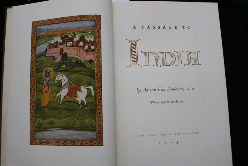 1955 A PASSAGE TO INDIA HARDCOVER BOOK BY ADRIAN VAN SINDEREN - KD 9465