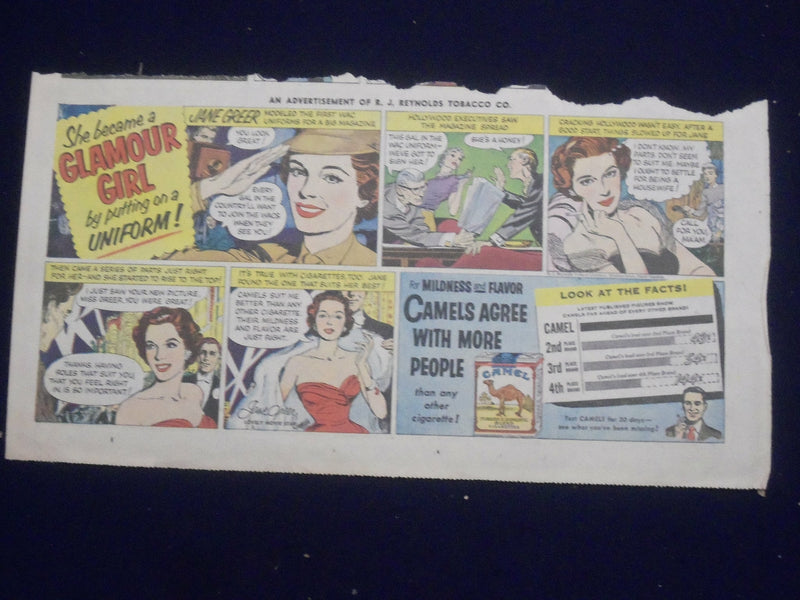 1950'S MOVIE STAR CAMELS COLOR COMICS ADS - LOT OF 6 - NP 5266