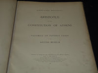 1891 ARISTOTLE ON THE CONSTITUTION OF ATHENS VOLUME - NICE PLATES - Z 271