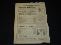 1869 JANUARY 2 BOSTON THEATRE ANNOUNCEMENT - SCALP HUNTERS - DAVENPORT - J 5393