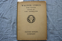1904-1907 WAGNER LYRICS FOR TENOR & BARITONE AND BASS BOOKS - LOT OF 2 - O 3738