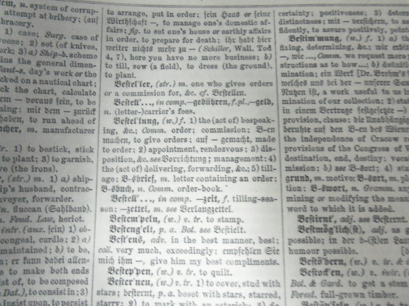 1908 A UNIVERSAL ENGLISH-GERMAN DICTIONARY BY DR. FELIX FLUGEL - 4TH ED- KD 2315